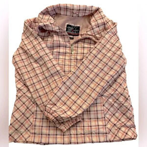 Women's Zeroxposur Pink Plaid Windbreaker Size Medium